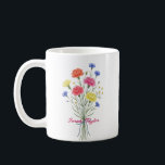 Watercolor Birth Flower Carnation Personalized Mug<br><div class="desc">Celebrate a special connection with our Watercolor Birth Flower Personalized Mug. Featuring a floral illustration that represents the unique beauty of their birth month, this mug blends artistic flair with everyday functionality. The soft, ethereal watercolor textures pop against the crisp ceramic, creating a piece that feels more like a work...</div>