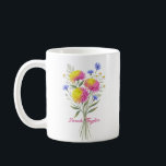 Watercolor Birth Flower Chrysanthemum Custom Coffee Mug<br><div class="desc">Celebrate a special connection with our Watercolor Birth Flower Personalized Mug. Featuring a floral illustration that represents the unique beauty of their birth month, this mug blends artistic flair with everyday functionality. The soft, ethereal watercolor textures pop against the crisp ceramic, creating a piece that feels more like a work...</div>