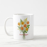 Watercolor Birth Flower Daffodil Personalised Mug