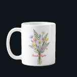 Watercolor Birth Flower Daisy Personalized Mug<br><div class="desc">Celebrate a special connection with our Watercolor Birth Flower Personalized Mug. Featuring a floral illustration that represents the unique beauty of their birth month, this mug blends artistic flair with everyday functionality. The soft, ethereal watercolor textures pop against the crisp ceramic, creating a piece that feels more like a work...</div>