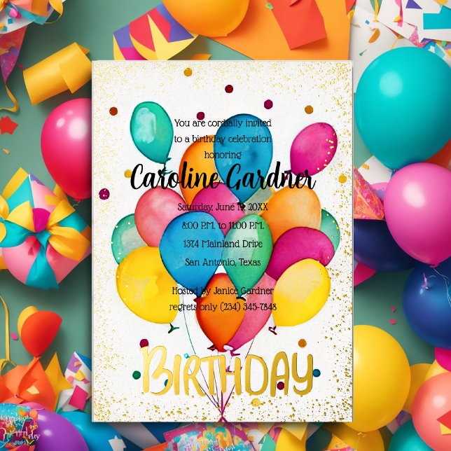 Watercolor Birthday Balloons Colourful (Creator Uploaded)