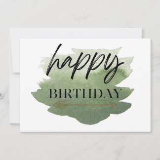 Watercolor Birthday Card
