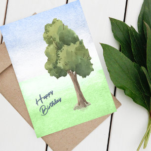 Watercolor Birthday Card