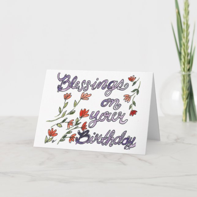 Watercolor Birthday Card (Front)