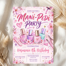 Watercolor Birthday Floral Pink Nail Polish Beauty