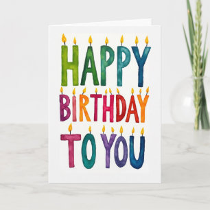 Watercolor Birthday Wish Card