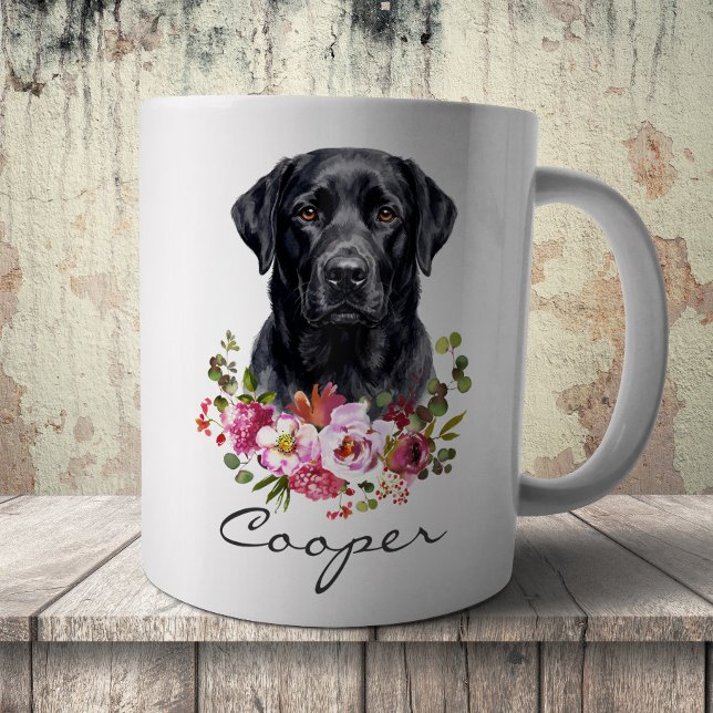 Watercolor Black Labrador Retriever Coffee Mug (Creator Uploaded)