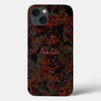 Watercolor Black Red Paint Splash Personalised