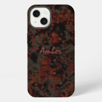 Watercolor Black Red Paint Splash Personalised