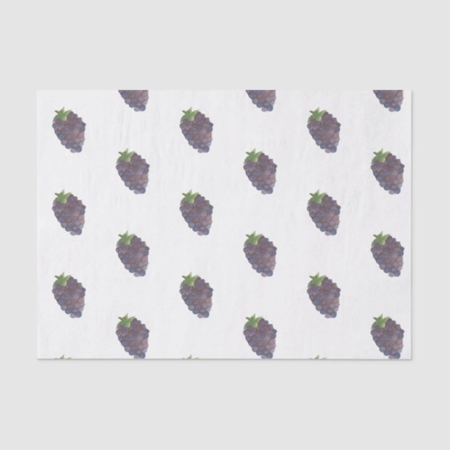 Watercolor blackberry tissue paper (Front)