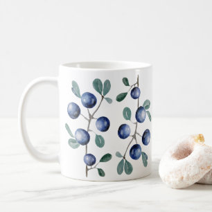 Watercolor Blackthorn Berries Coffee Mug