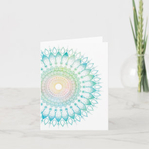 Watercolor blank mandala card