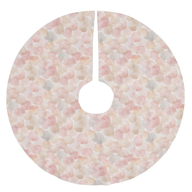 Watercolor Blob Pattern Brushed Polyester Tree Skirt (Front)