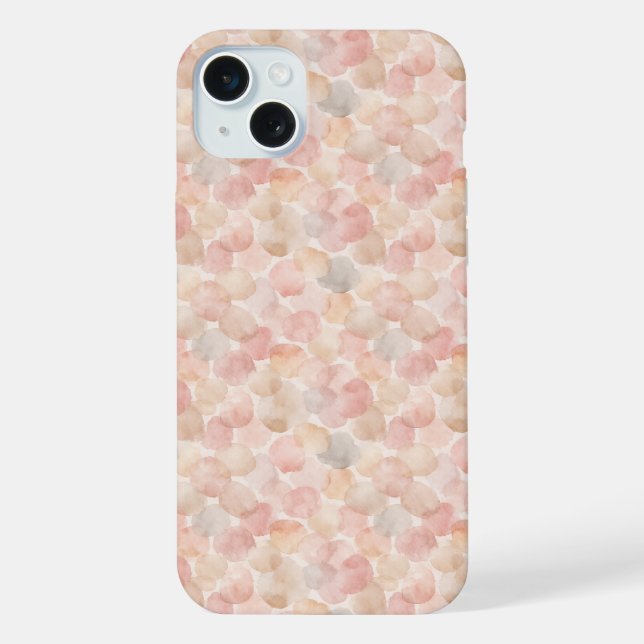 Watercolor Blob Pattern iPhone Case (Back)