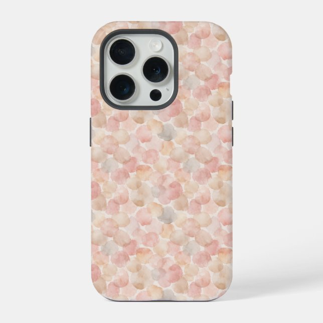 Watercolor Blob Pattern iPhone Case (Back)