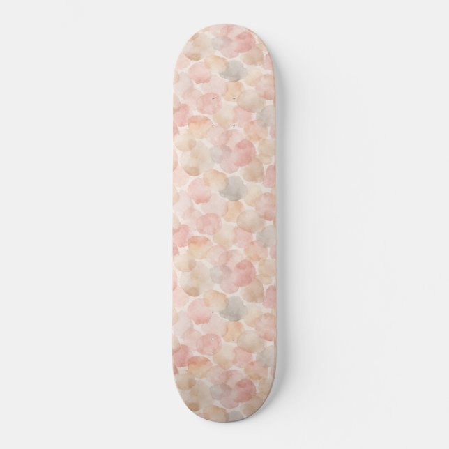 Watercolor Blob Pattern Skateboard (Front)