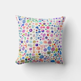 Watercolor blobs cushion