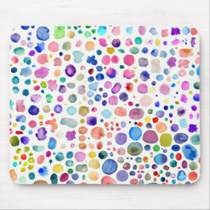 Watercolor blobs mouse pad