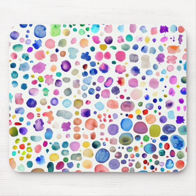 Watercolor blobs mouse pad (Front)