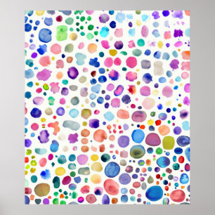 Watercolor blobs poster