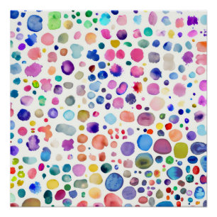Watercolor blobs poster