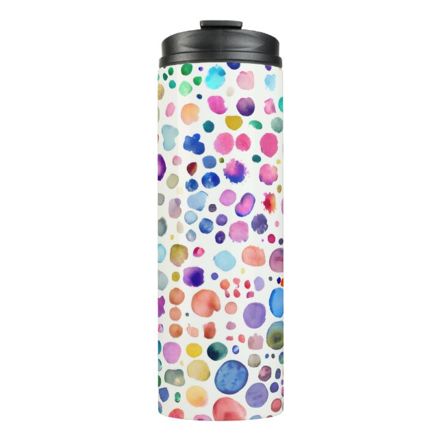 Watercolor blobs thermal tumbler (Front)