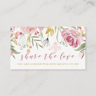 Watercolor Blooms   Pink and Gold Floral Referral