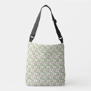 Watercolor Blossom Branch Floral Pattern Crossbody Bag