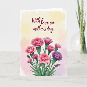 Watercolor Blossoms Love Card
