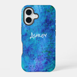 Watercolor Blue Abstract iPhone 16 Case
