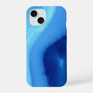 Watercolor Blue Agate Abstract Phone Case