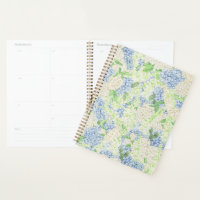 Watercolor Blue and White Hydrangea Crest Wedding