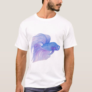 Watercolor Blue Betta Fish T-Shirt