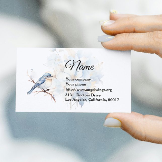 Watercolor Blue Bird Business Card (Creator Uploaded)