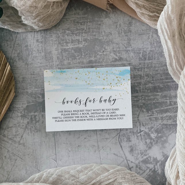 Watercolor Blue Book Request Invitation Insert (Creator Uploaded)