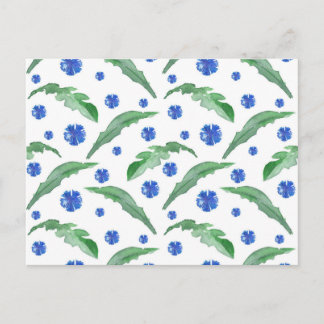 Watercolor Blue cornflowers Postcard