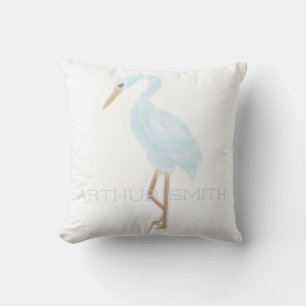 Watercolor Blue Crane Cushion