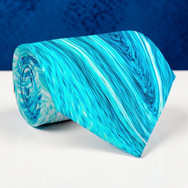 Watercolor Blue Custom Necktie (Creator Uploaded)