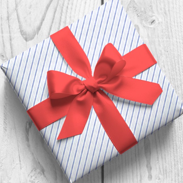 Watercolor Blue Diagonal Stripes Wrapping Paper (Creator Uploaded)