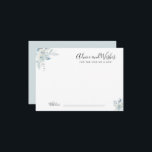watercolor blue floral advice and wishes<br><div class="desc">A dusty blue design with beautiful flowers. Feel free to change the colours and text details.</div>