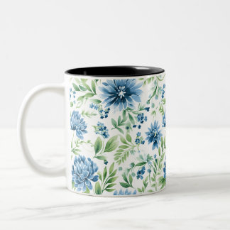 Watercolor Blue Flower Mug