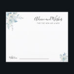 watercolor blue flowers advice and wishes card<br><div class="desc">A dusty blue design with beautiful watercolor flowers. Feel free to change the colours and text details.</div>