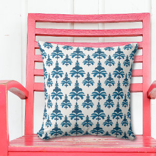 Watercolor Blue French Toile Pattern Cushion