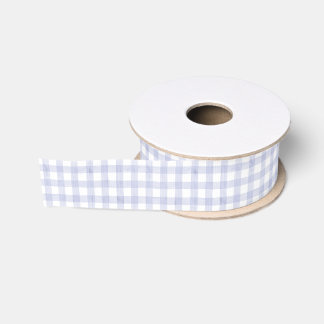 Watercolor Blue Gingham Grosgrain Ribbon