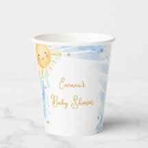 Watercolor Blue & Gold Baby Boy Baby Shower