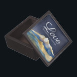 Watercolor Blue Gold Foil Mountain Outdoor Wedding Gift Box<br><div class="desc">Modern Wedding Gift Box Templates - Blue Green and Faux Gold Foil Watercolor Mountains Landscapes Scenery.
These Designs Can Be Personalised For Your Special Occasion And Would Be Perfect For Your Wedding,  Bridal Shower,  Engagement Party,  Birthday Party And Many More Special Occasions.</div>