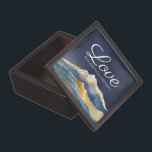 Watercolor Blue Gold Foil Mountain Outdoor Wedding Gift Box<br><div class="desc">Modern Wedding Gift Box Templates - Blue Green and Faux Gold Foil Watercolor Mountains Landscapes Scenery.
These Designs Can Be Personalised For Your Special Occasion And Would Be Perfect For Your Wedding,  Bridal Shower,  Engagement Party,  Birthday Party And Many More Special Occasions.</div>