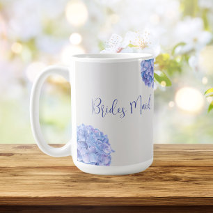 Watercolor Blue Hydrangea Bridal Party   Coffee Mug