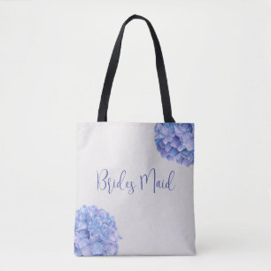 Watercolor Blue Hydrangea Bridal Party  Tote Bag