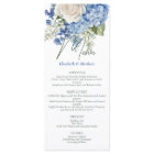 Watercolor Blue Hydrangea White Roses Wedding
